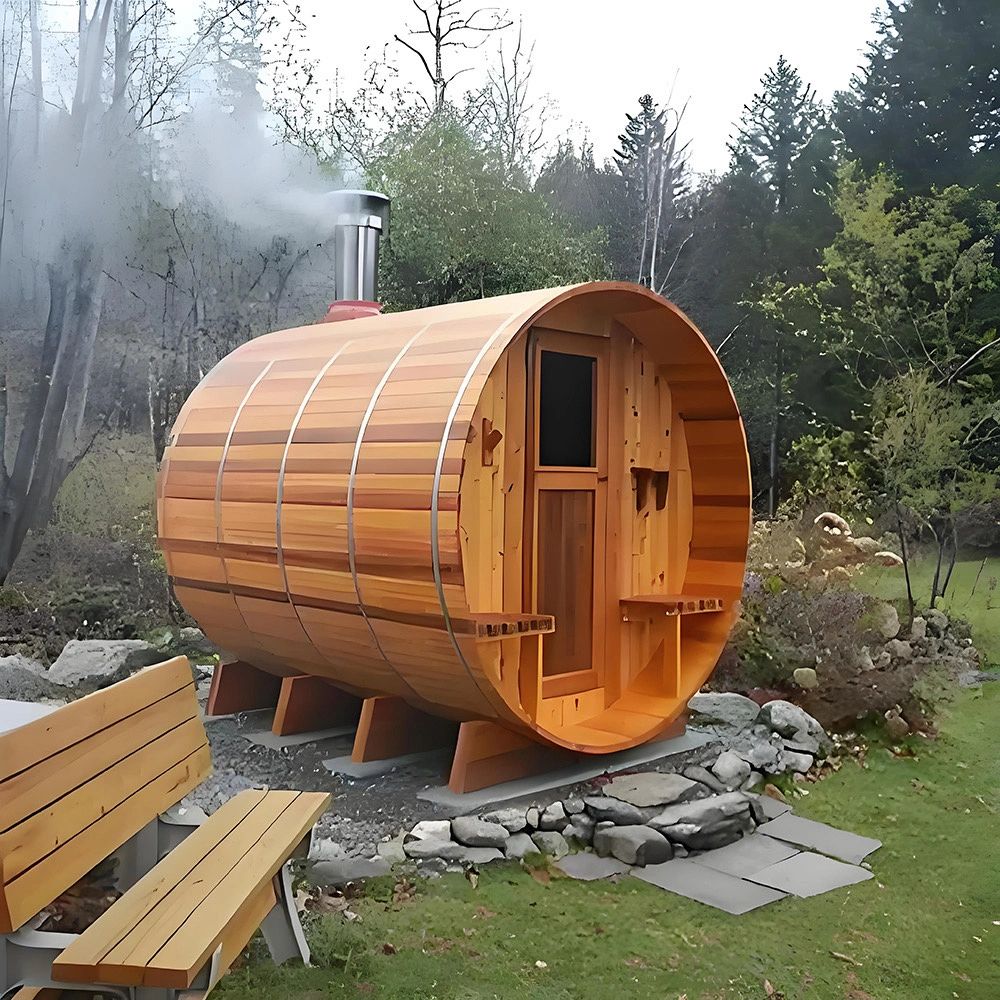 Luxury 6 Person Infrared Barrel Sauna