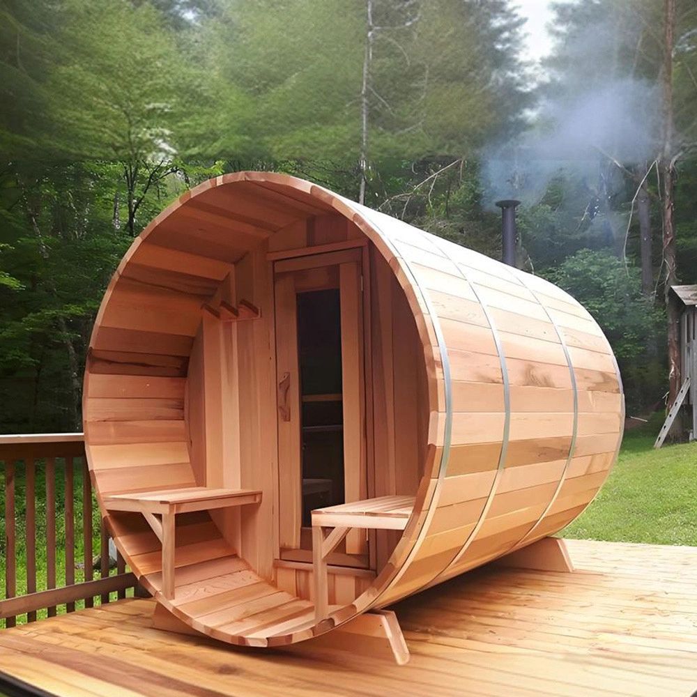 Luxury 4 Person Infrared Barrel Sauna