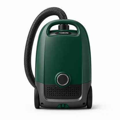 KOIBONI CleanGuard S1 bagged cylinder vacuum cleaner with hose and attachments, designed for deep cleaning and versatile use.