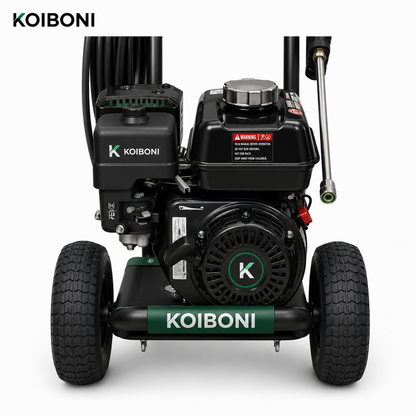 KOIBONI HydroForce 3450 gas pressure washer with nozzle and hose, outdoor cleaning equipment, heavy-duty pressure washer for surfaces