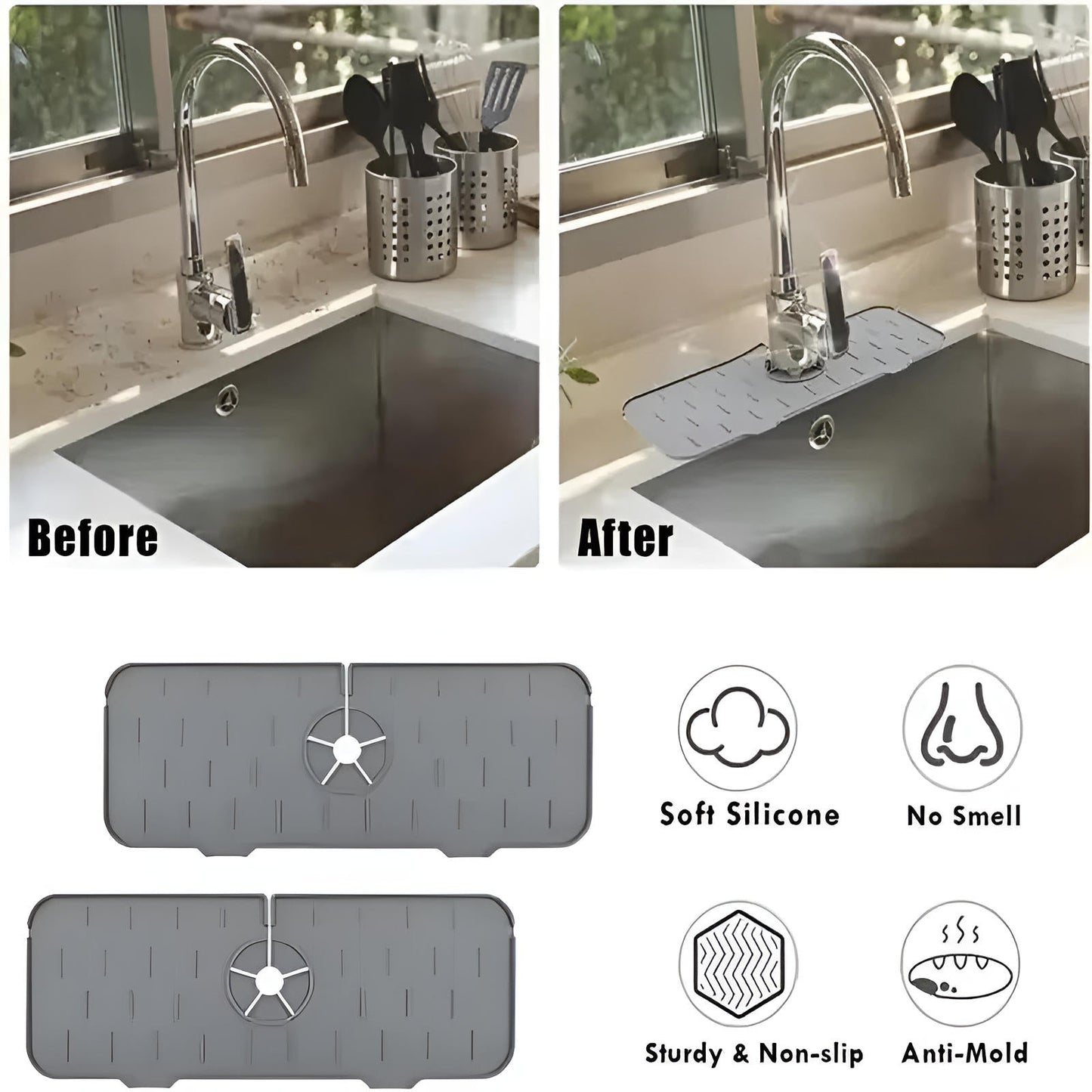 Kitchen Sink Faucetsplash Guard